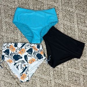 Unbranded Bundle of 3 bikini bottoms Size Medium New without Tags